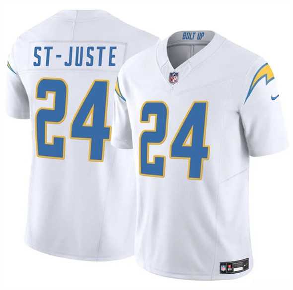 Men & Women & Youth Los Angeles Chargers #24 Benjamin St-Juste White 2024 F.U.S.E. Vapor Limited Stitched Jersey